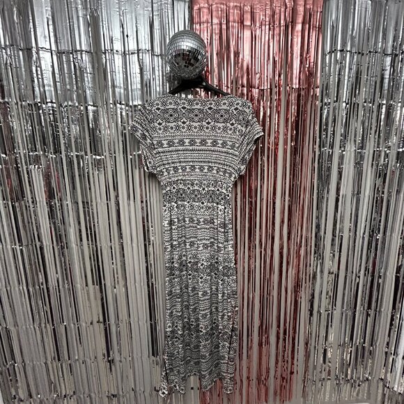 RELAXX Long Dress Women Size 1X Black White Cocktail Party Formal - Picture 4 of 4